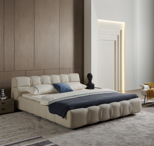 Contemporary Quilted Upholstered Bed