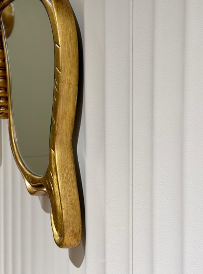 Elegant Gold Butterfly Wall Mirror and Luxury Bed (4)