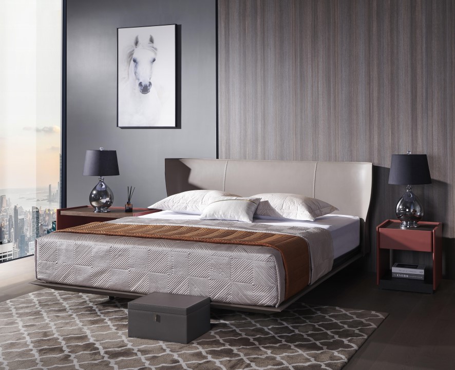 Premium Upholstered Bed with Soft Headboard